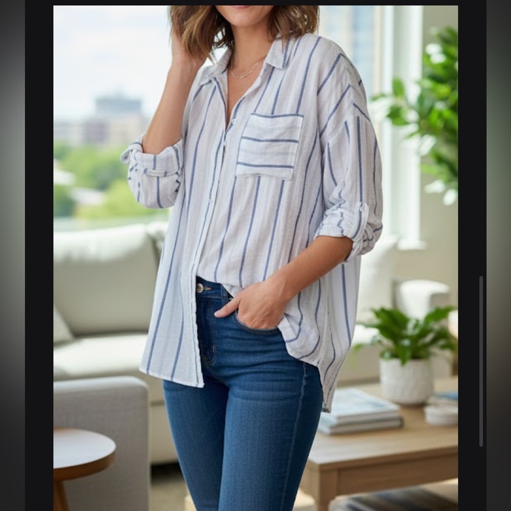 Button Down striped  Shirt